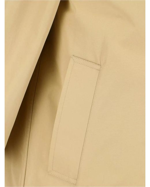 Burberry Natural Long Single Breasted Jacket Side Pockets for men