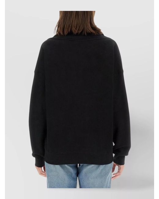 Saint Laurent Black V-Neck Cotton Jumper