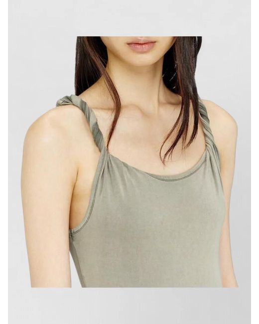 DIESEL Multicolor Sleeveless Dress Twisted Straps Side Slit Draped