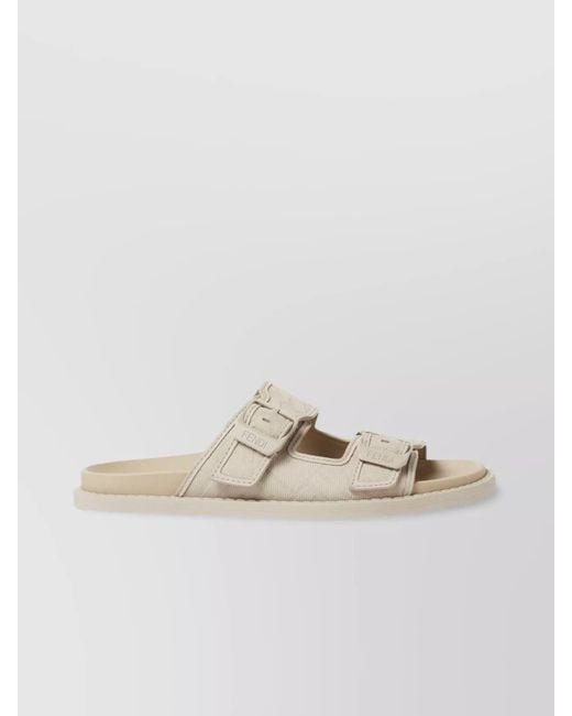 Fendi Natural Feel Open Toe Buckle Flat Sandal for men