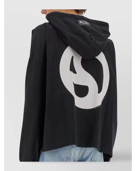 Acne Black Cotton Hoodie