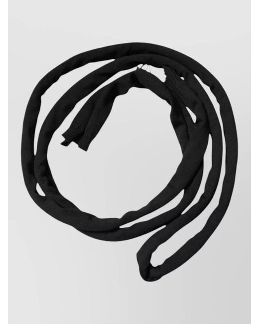 Dolce & Gabbana Black Wool Knitted Long Neck Wrap Shawl for men