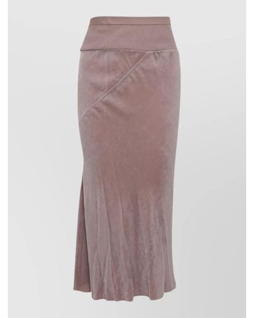 Rick Owens Multicolor Silk Knee-Length Skirt
