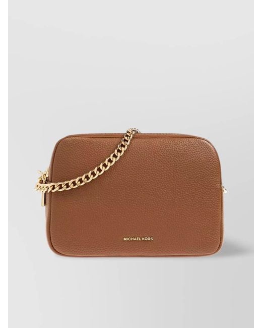 Michael Kors Brown Bryant Leather Shoulder Bag