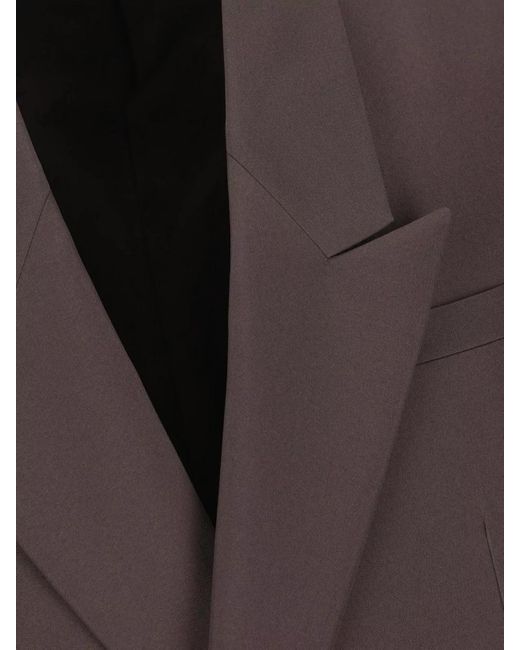 Gucci Brown Double-Breasted Polyester Blazer for men