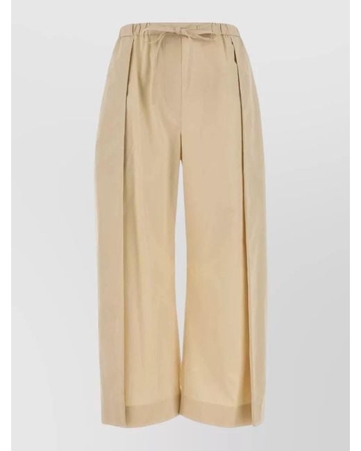 Loewe Natural Poplin Lounge Pant Wide Leg Pleated
