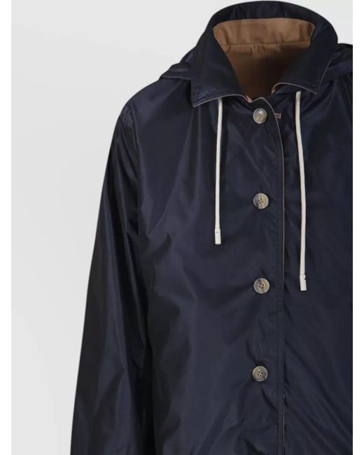 Herno Brown Hooded Jacket Two Tone Design