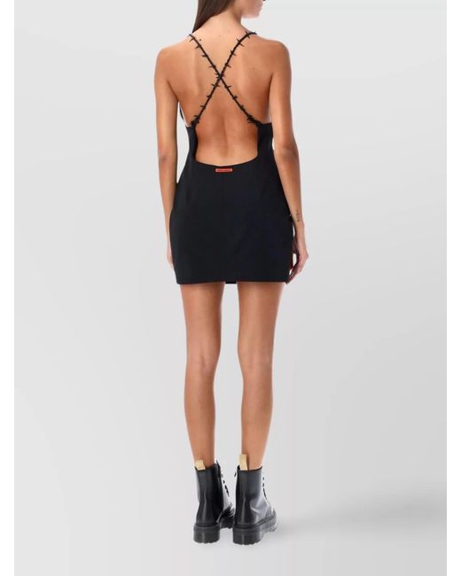 Heron Preston Black Stretch Mini Dress