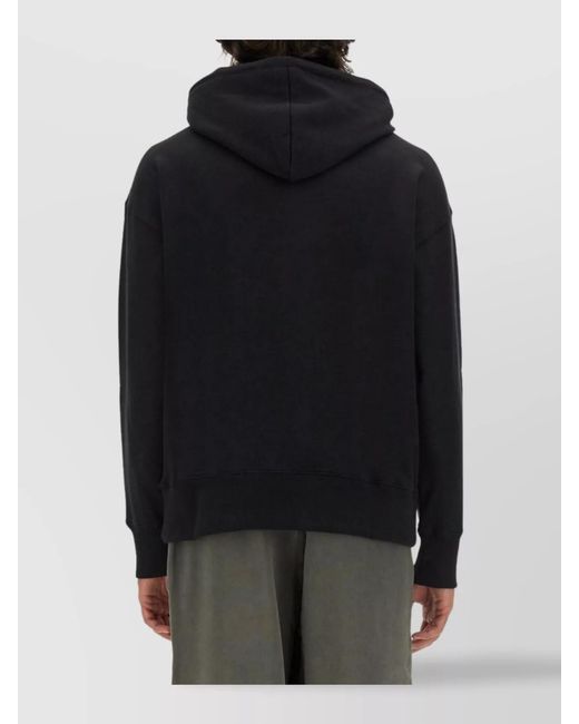 MSGM Black Regular-Fit Hoodie for men