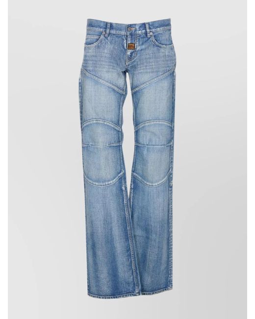 Balenciaga Blue Denim Jeans With 5 Pockets And Belt Loops for men