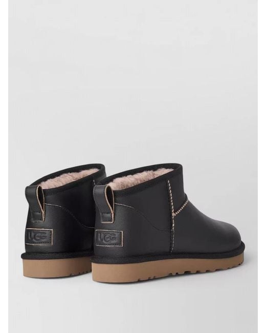 Ugg Black Leather Slippers for men
