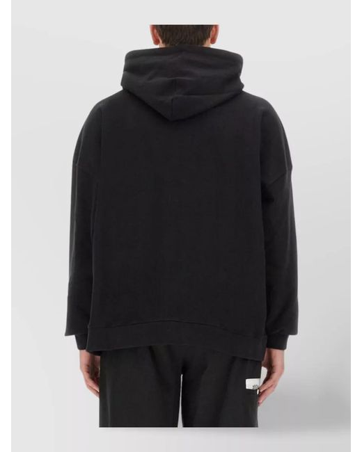 Palm Angels Black Cotton Logo-Print Hoodie for men