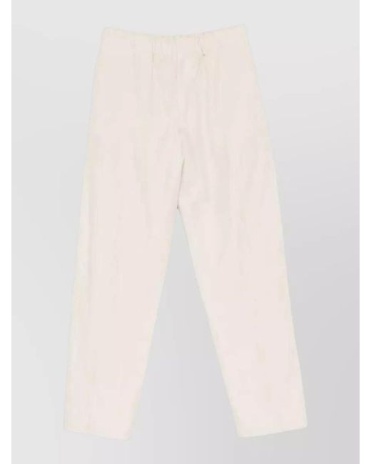 Lardini Natural Linen-Silk Straight-Leg Trousers for men