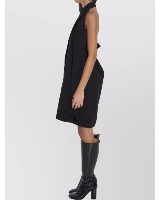 Balenciaga Black Viscose Wool Mini Jacket Dress