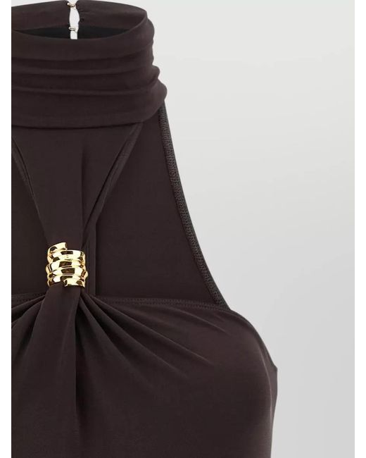Elisabetta Franchi Blue Viscose Bodysuit