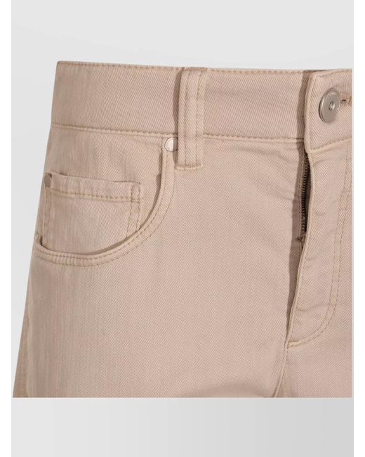 Brunello Cucinelli White Denim Straight-Leg Jeans