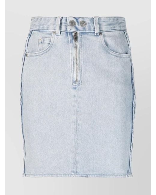 Isabel Marant Blue Denim High-Rise Midi Skirt