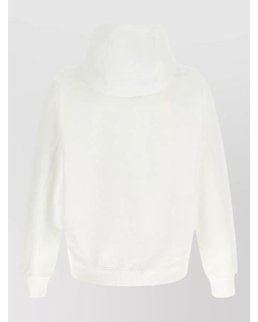 Casablanca White Cotton Printed Hoodie for men