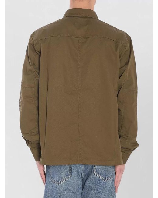 Saint Laurent Green Cotton Twill Overshirt for men