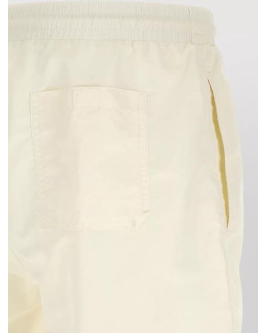 Brunello Cucinelli Natural Solomeo Logo Swim Shorts Light Fabric for men