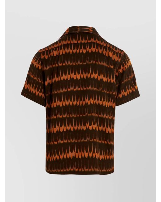 Wales Bonner Brown Viscose Bowling Shirt for men