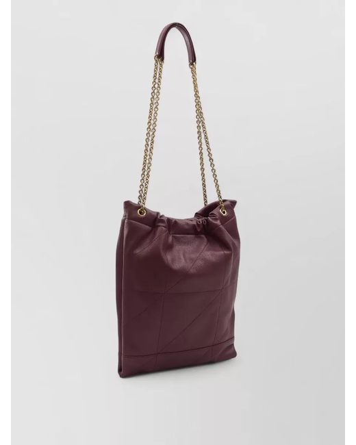 Saint Laurent Red Jamie Lamb Leather Shoulder Bag