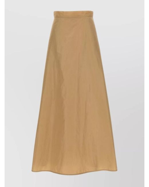 Jil Sander Natural Long Flared Skirt