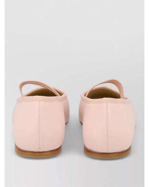 Repetto Natural Ballerina Shoes Square Toe Flat Sole Strap