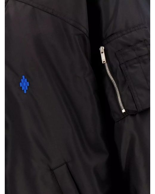 Marcelo Burlon Blue Nylon Padded Bomber Jacket for men