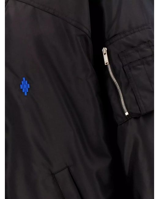 Marcelo Burlon Blue Nylon Padded Bomber Jacket for men