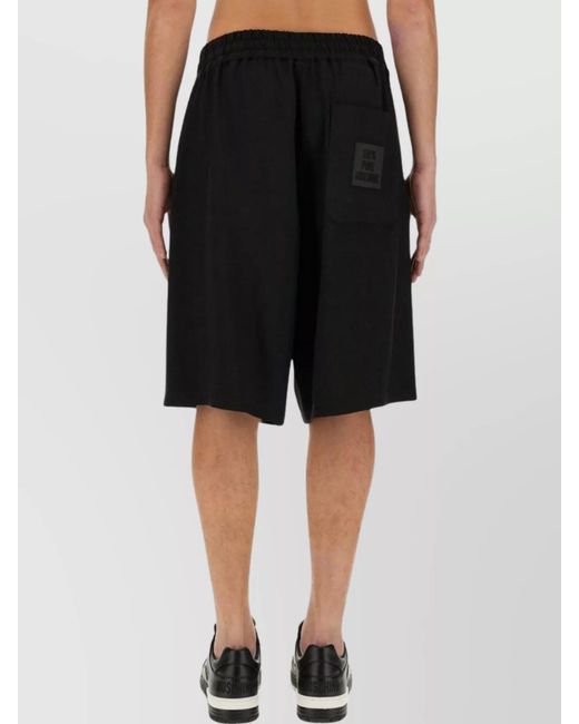 Moschino Black Logo-Print Bermuda Shorts for men