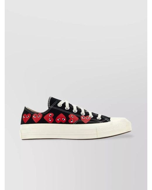 COMME DES GARÇONS PLAY Black Canvas Sneakers for men