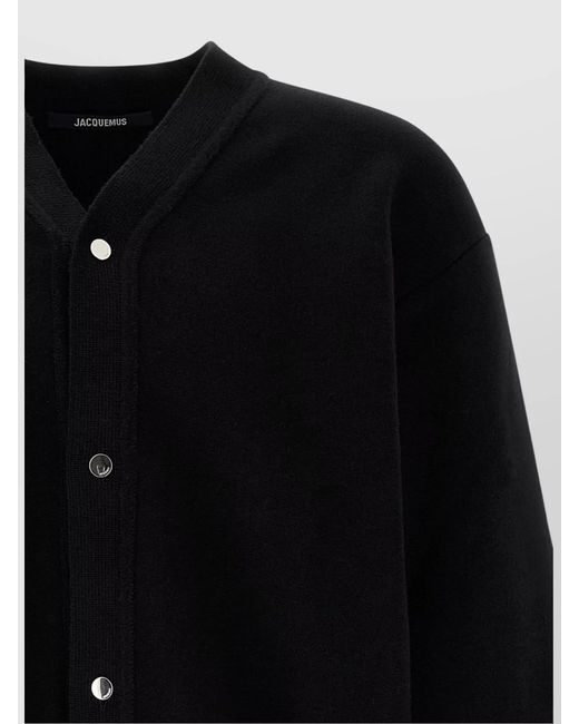 Jacquemus Black Wool Cardigan for men