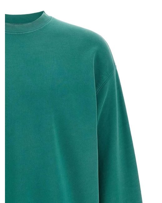 Carhartt Green Hudson Sweatshirt With Ribbed Cuffs And Hem for men