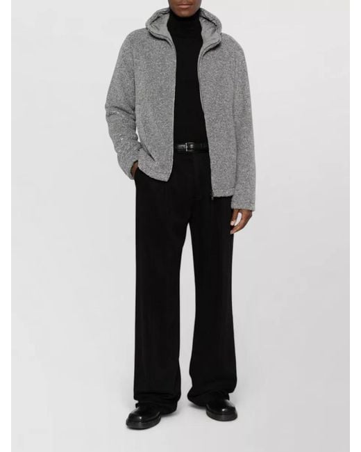 Herno Gray Down Coat Hood And Side Pockets for men