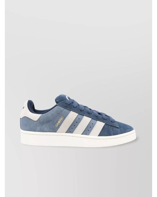 Adidas Blue Suede Leather Low-Top Sneakers