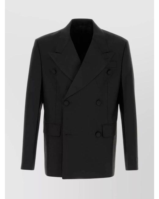 Prada Black Mohair Wool Blazer for men