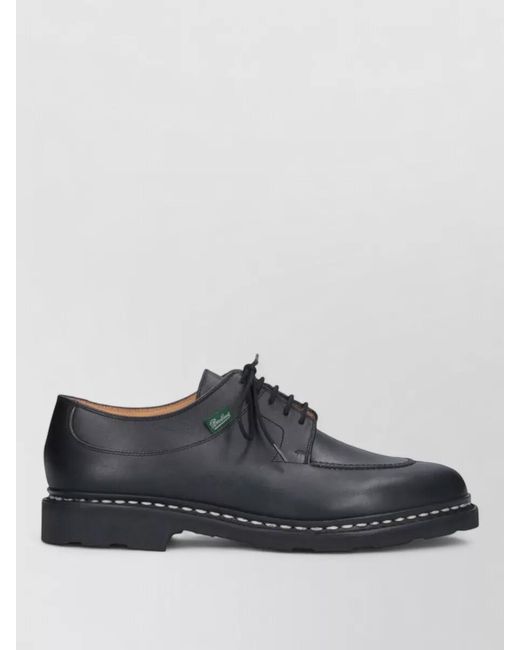 Paraboot Black Lace Up Leather Brogues Chunky Sole for men