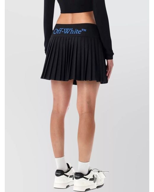 Off-White c/o Virgil Abloh Black Pleated Wrap Mini Skirt