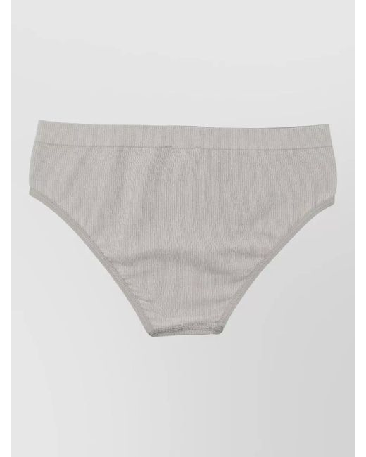 MM6 by Maison Margiela Gray Midrise Ribbed Cotton Brief Everyday Wear