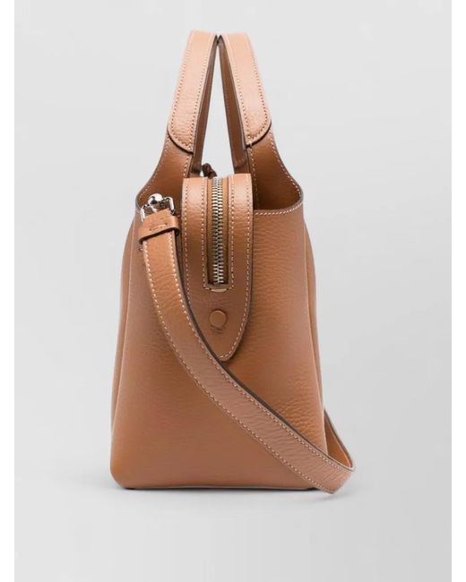 Tod's Brown Shoulder Bag Adjustable Strap Top Handles