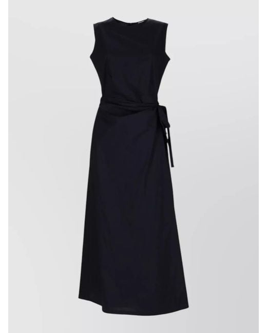 Aspesi Blue Cotton Maxi Dress