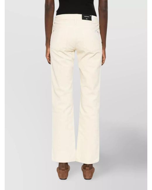 7 For All Mankind Natural Corduroy Straight-Leg Trousers