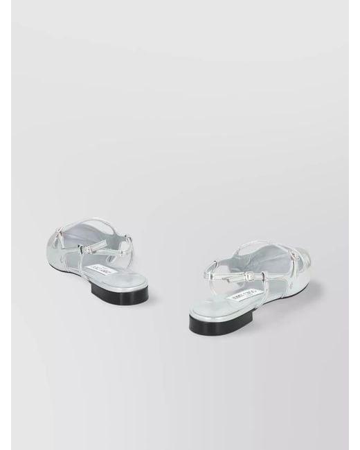 Jimmy Choo White Leather Slingback Ballerina Flats