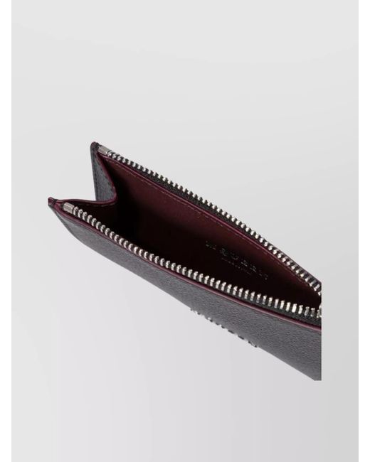 McQueen Black Leather Logo Print Cardholder for men