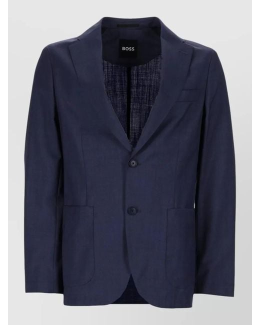Boss Blue P Hanry Single Breasted Suit Jacket for men