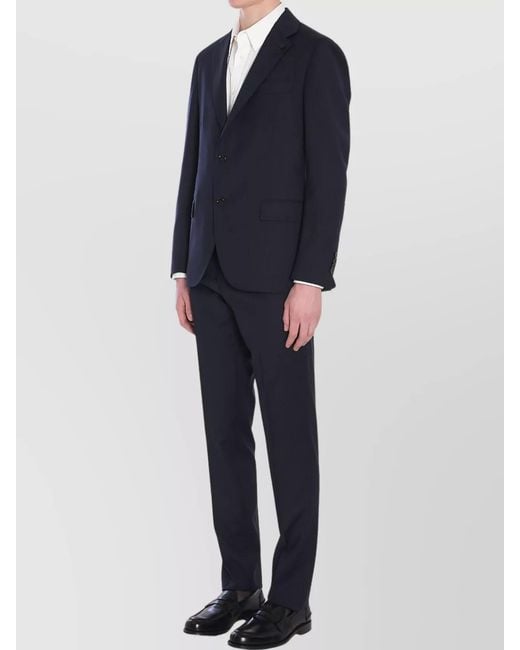 Lardini Blue Virgin Wool Single-Breasted Suit for men