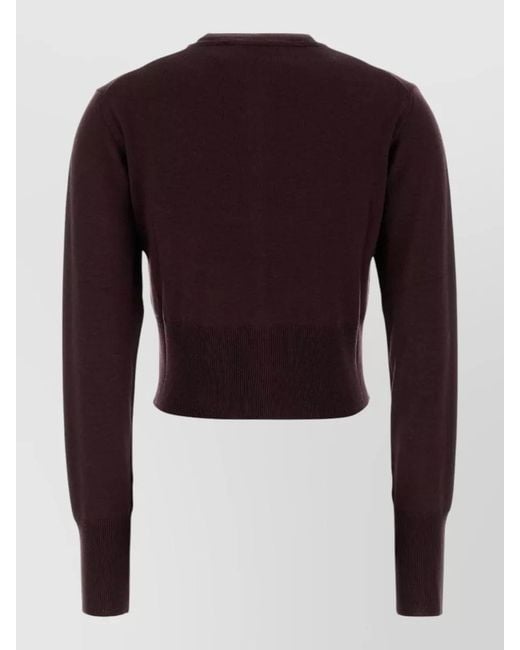 Vivienne Westwood Red Wool Cropped Cardigan
