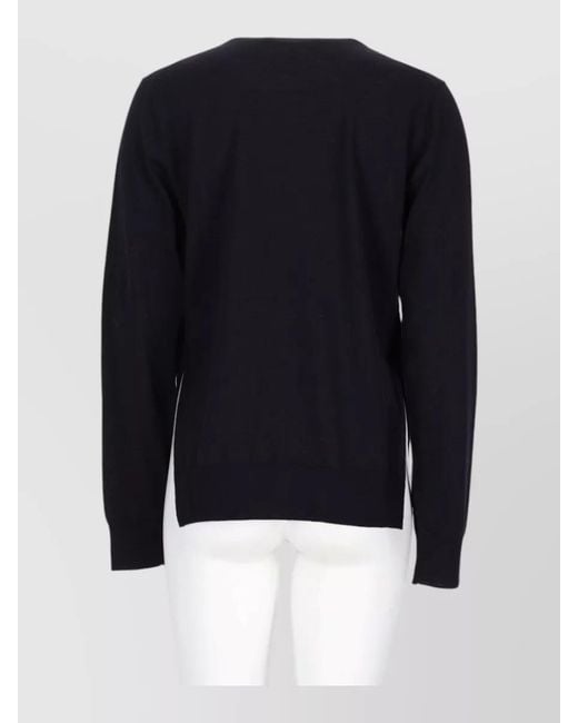 Department 5 Blue Merino Wool Monde Knit Top Long Sleeves