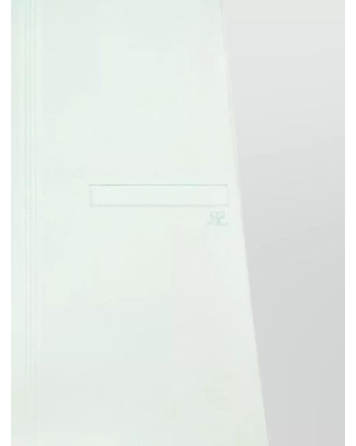 Courreges White Heritage Crepe Dress Crew Neck Pockets